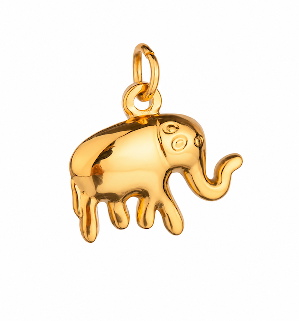 Charm Éléphant doré