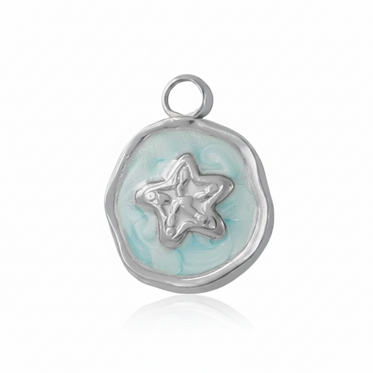 Charm Cercle Étoile Bleu