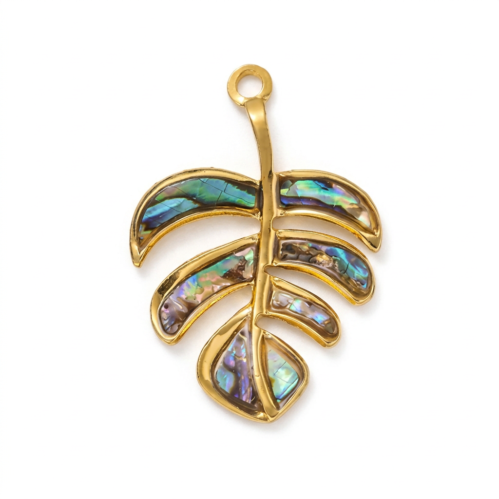 Charm Feuille Nacre