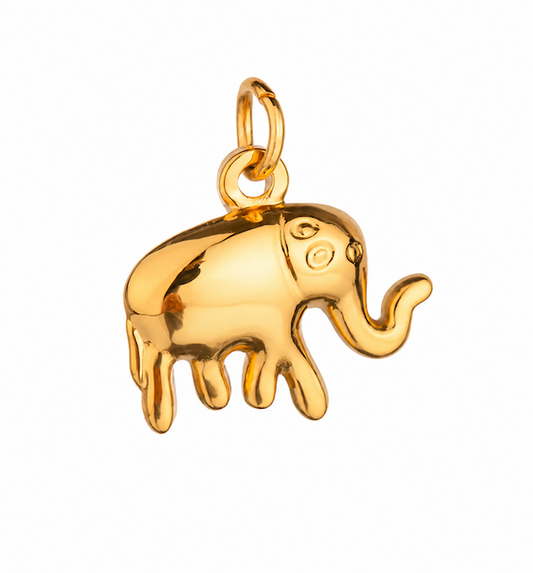 Charm Éléphant doré