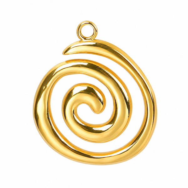 Charm Spirale doré